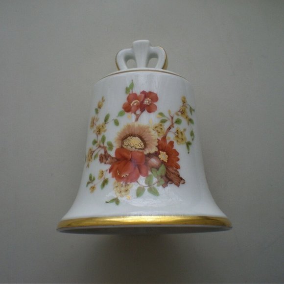 AK Kaiser Porcelain Bone China Bell Peacock Gold Trim W Germany The Danbury Mint - Picture 12 of 12